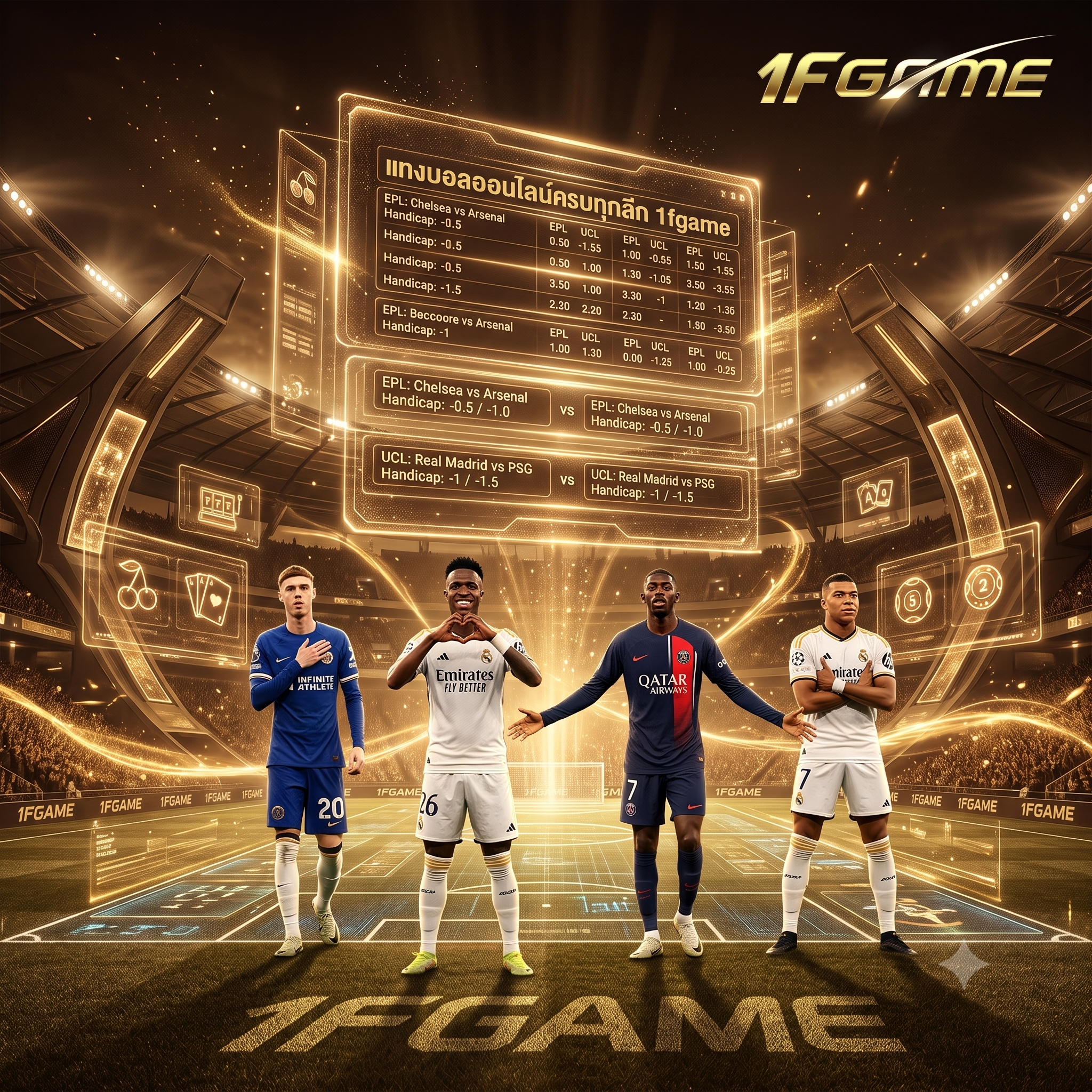 แทงบอลออนไลน์ครบทุกลีก 1fgame เช็กโปรแกรมและราคาก่อนการแข่งขัน